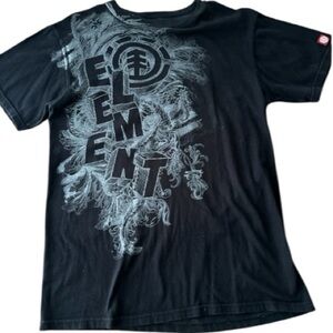 Element Vintage Y2K Black Tee with Artistic Graphic